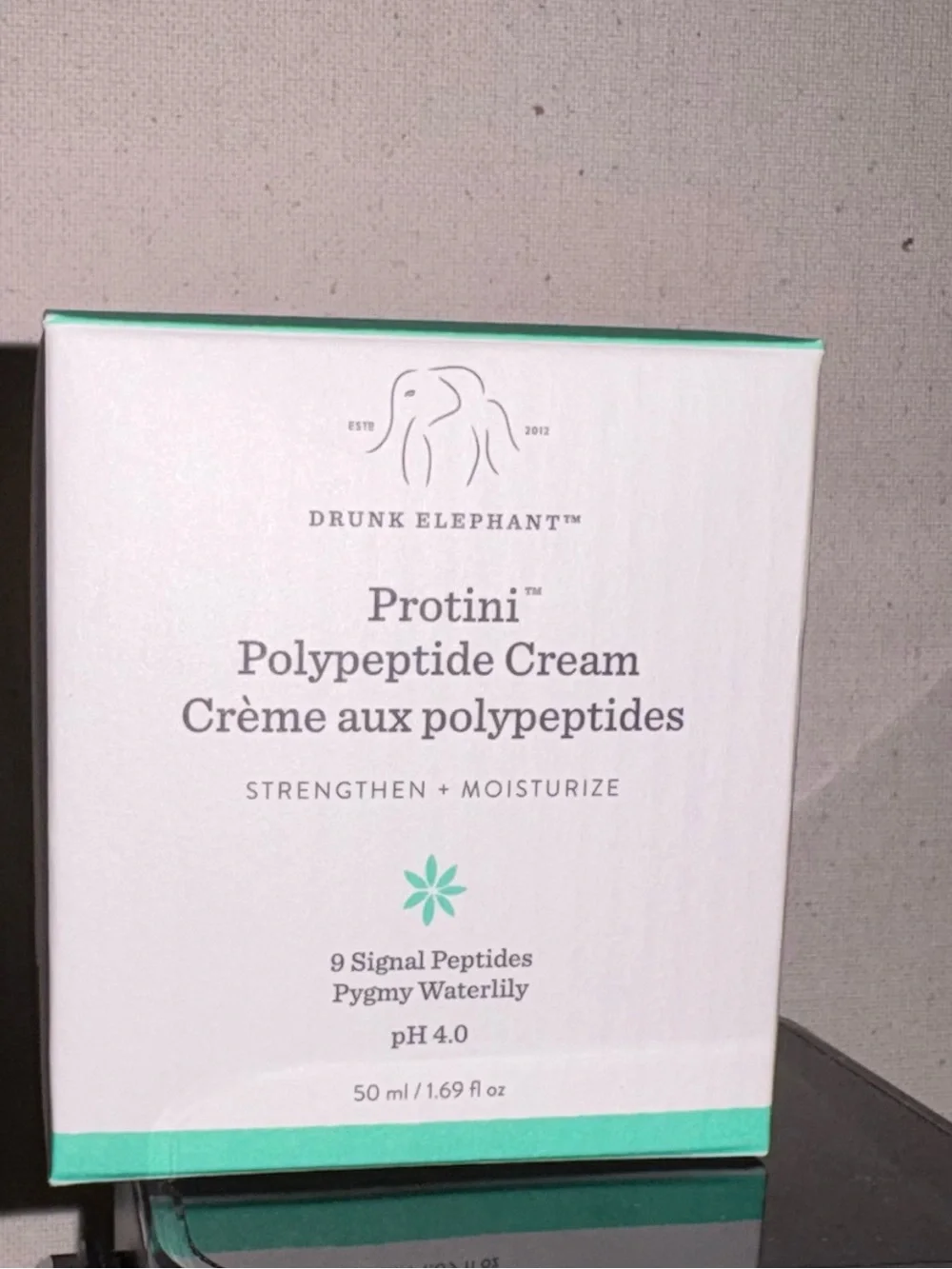 Drunk Elephant Protini Polypeptide Cream — White with Teal Accents